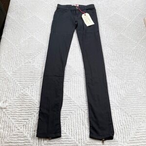 Current/Elliott The Back Zip Legging Women's 26 Black Skinny Moto NWT Edgy Goth